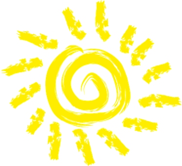 Yellow Spiral Black Background PNG Image