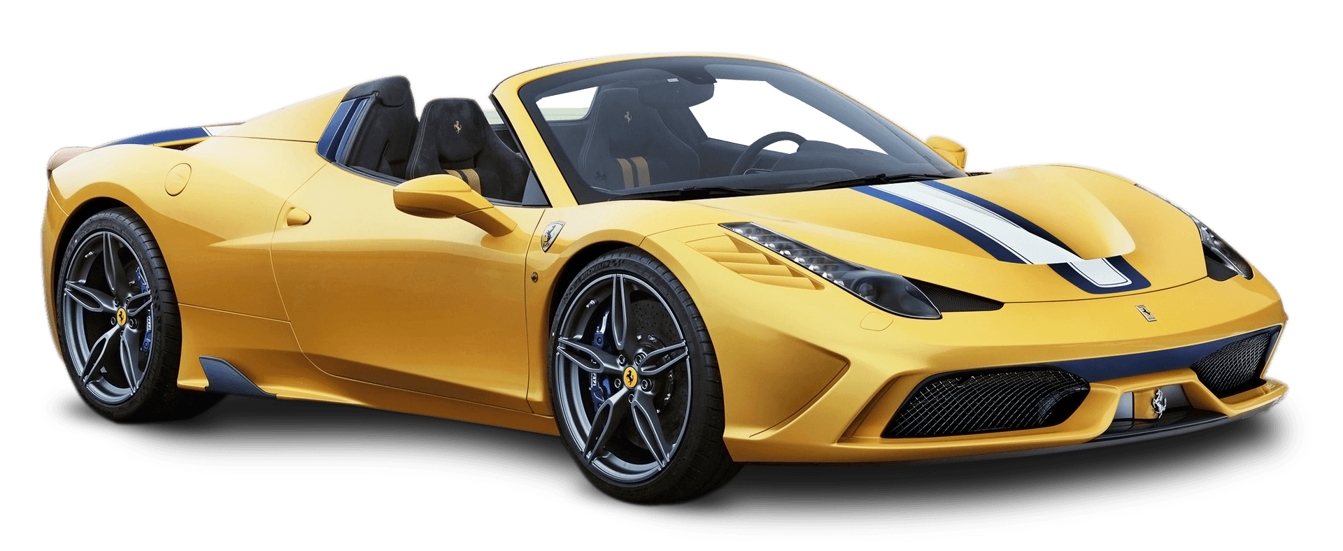 Yellow Sports Car Convertible PNG Image