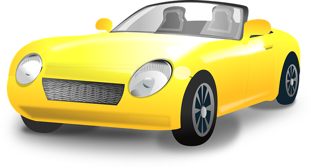 Yellow Sports Car Illustration PNG Image