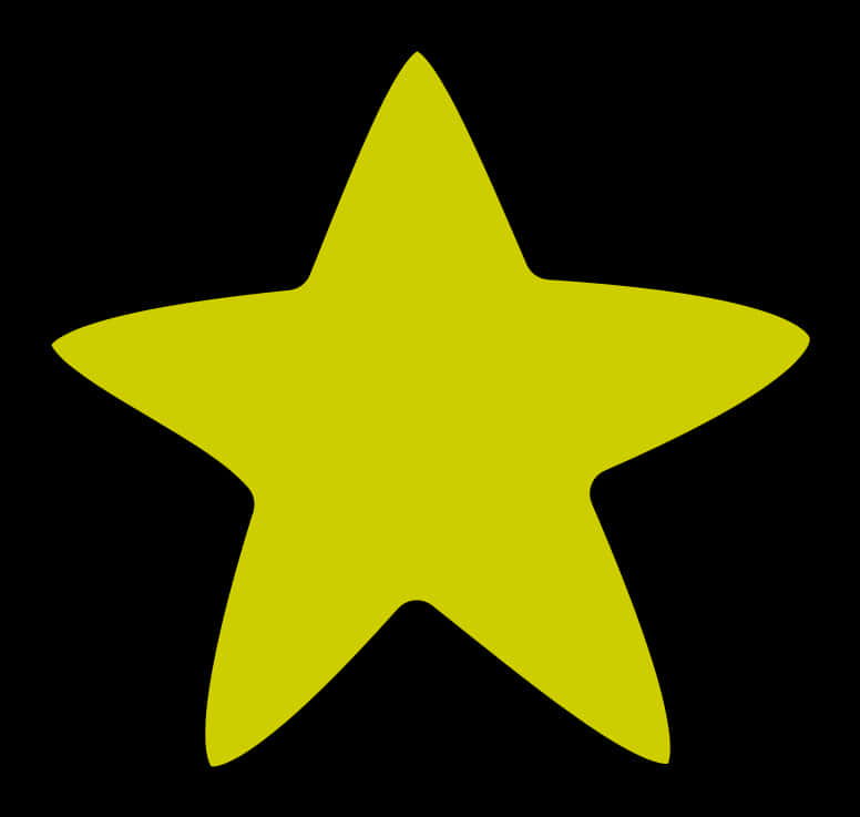 Yellow Star Black Background PNG Image