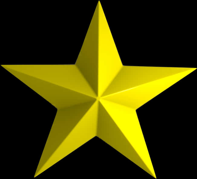 Yellow Star Graphic PNG Image