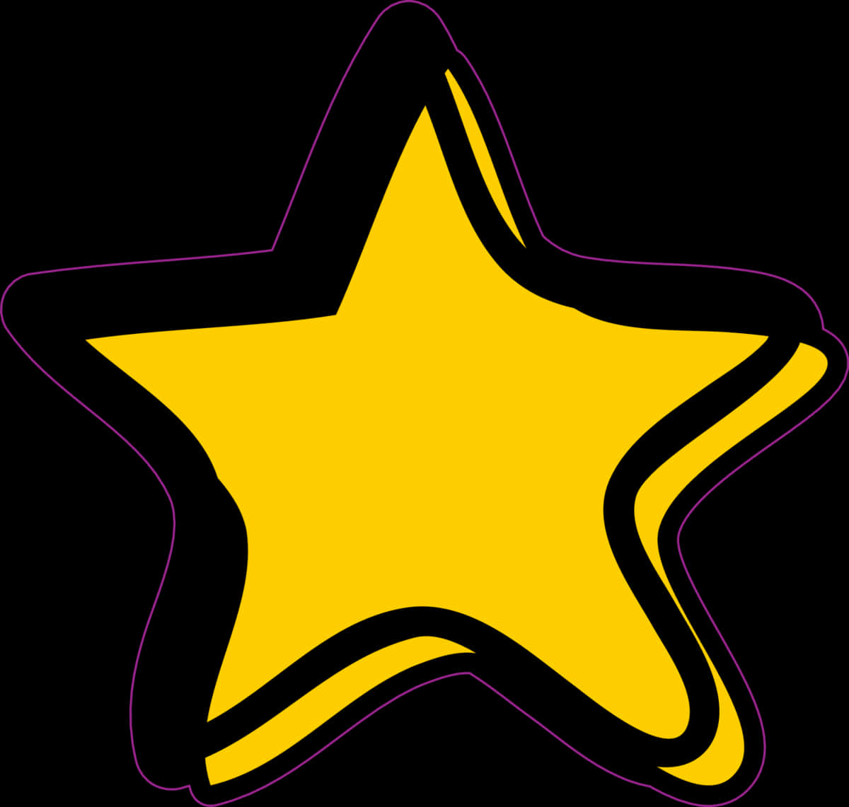 Yellow Star Graphic PNG Image