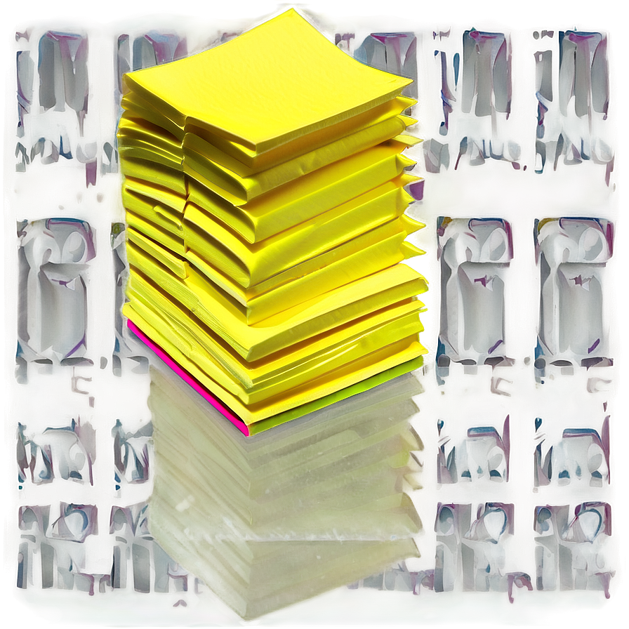 Yellow Sticky Paper Note Png Wbg34 PNG Image