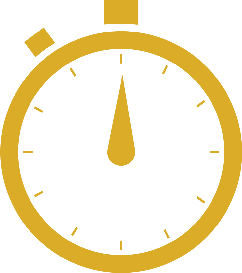 Yellow Stopwatch Icon PNG Image