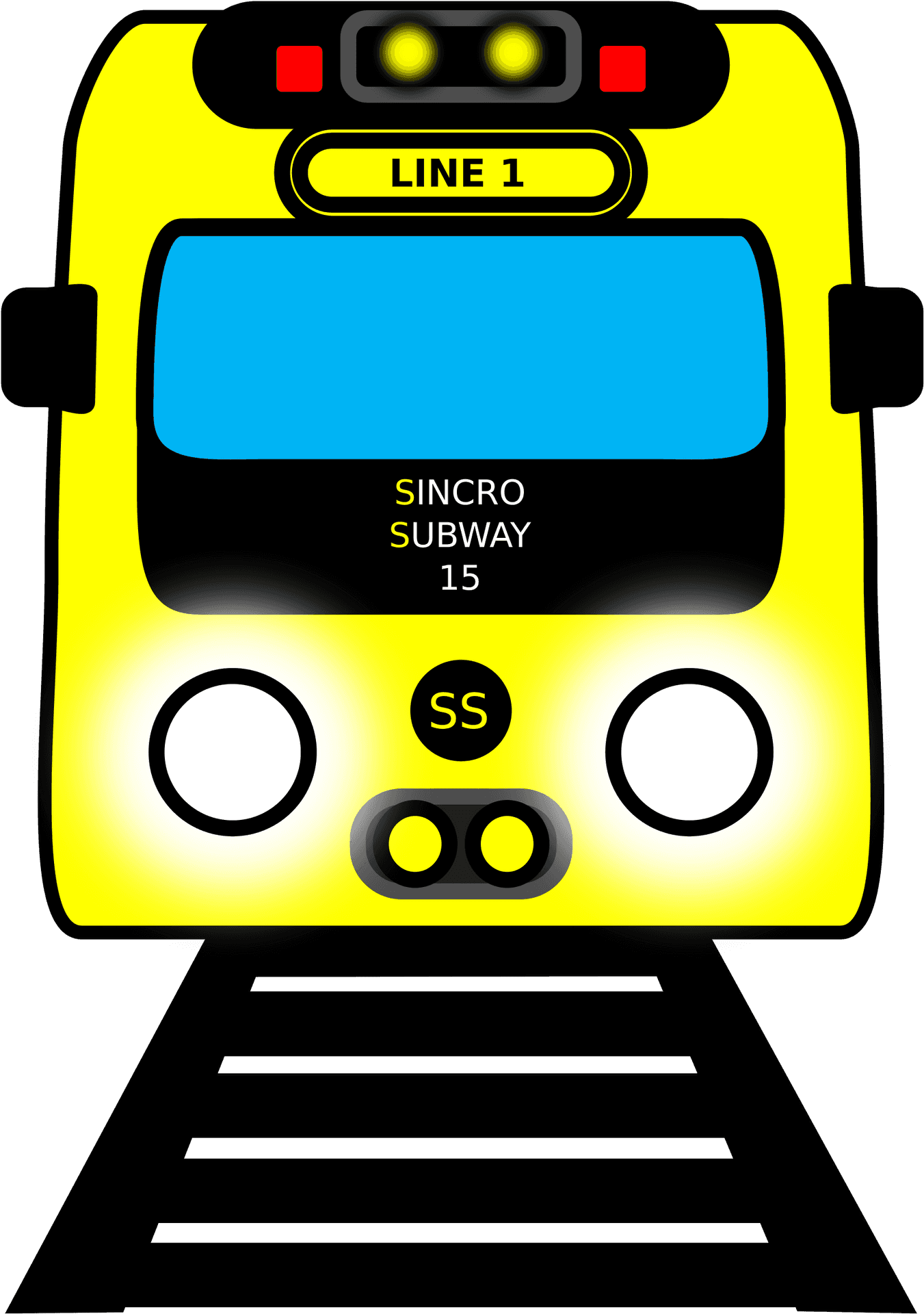 Yellow Subway Train Cartoon PNG Image