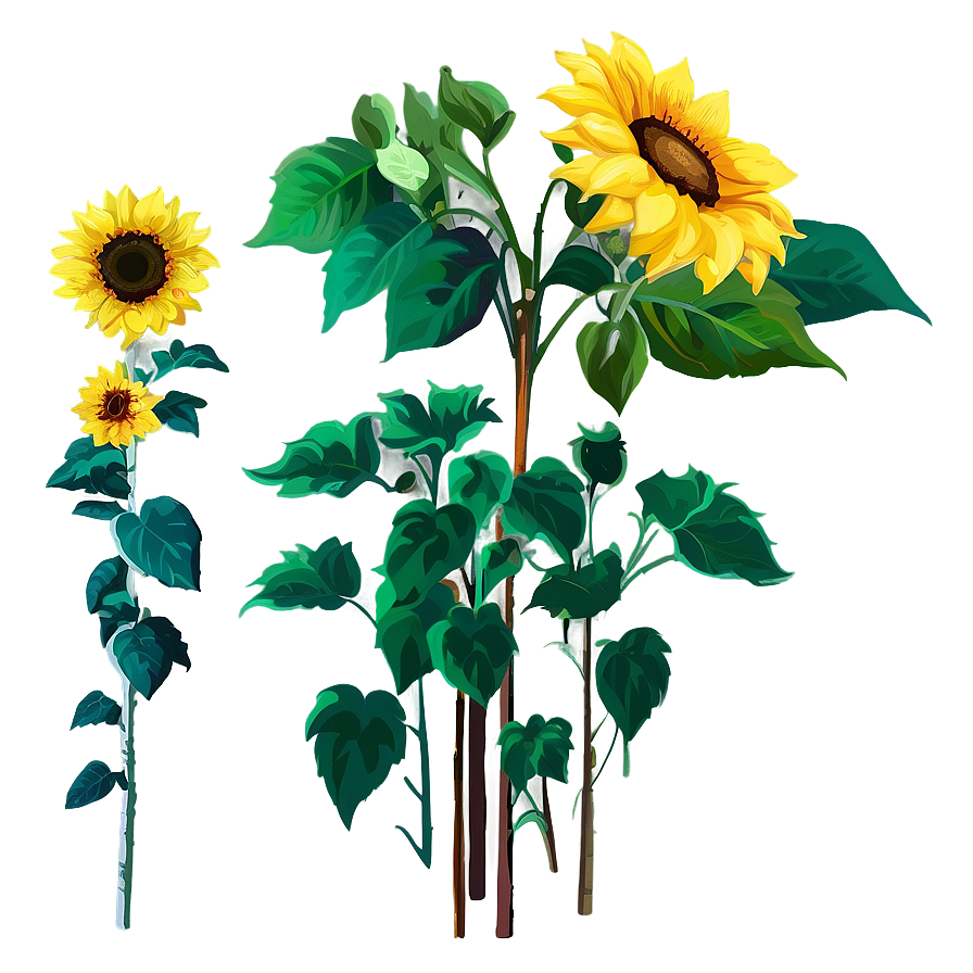 Yellow Sunflowers Png 06122024 PNG Image