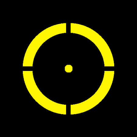 Yellow Target Crosshair Icon PNG Image