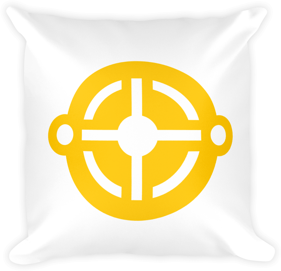 Yellow Target Icon Pillow PNG Image