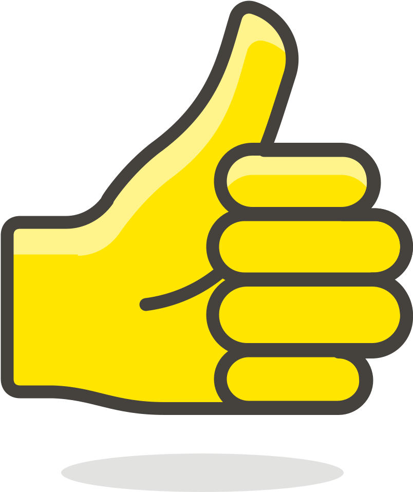 Yellow Thumbs Up Emoji.png PNG Image