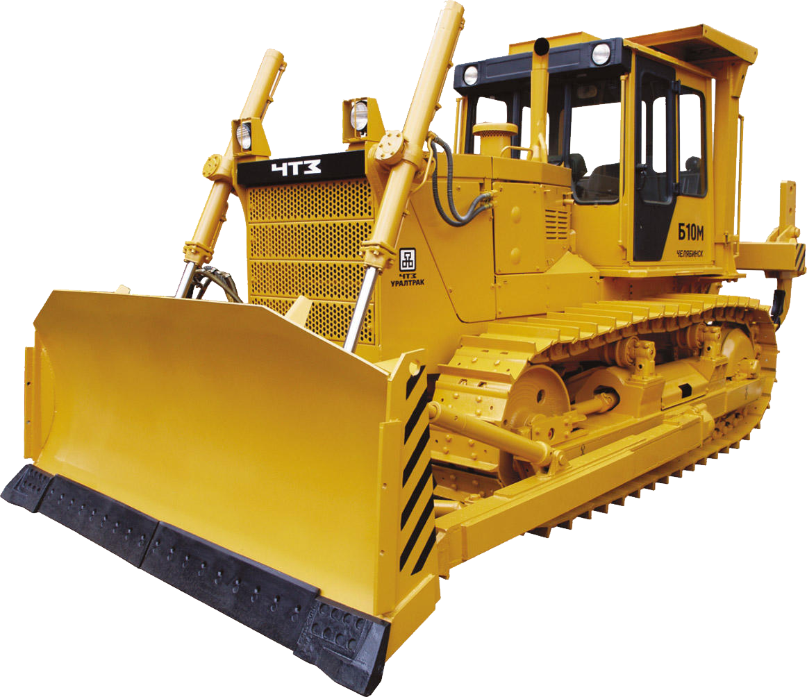 Yellow Track Bulldozer Isolated PNG Image