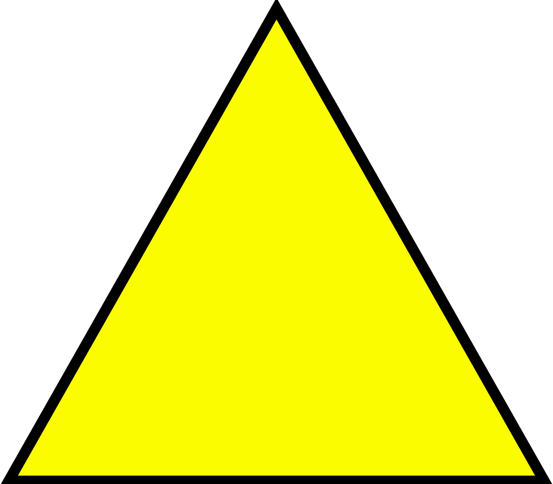 Yellow Triangle Graphic PNG Image