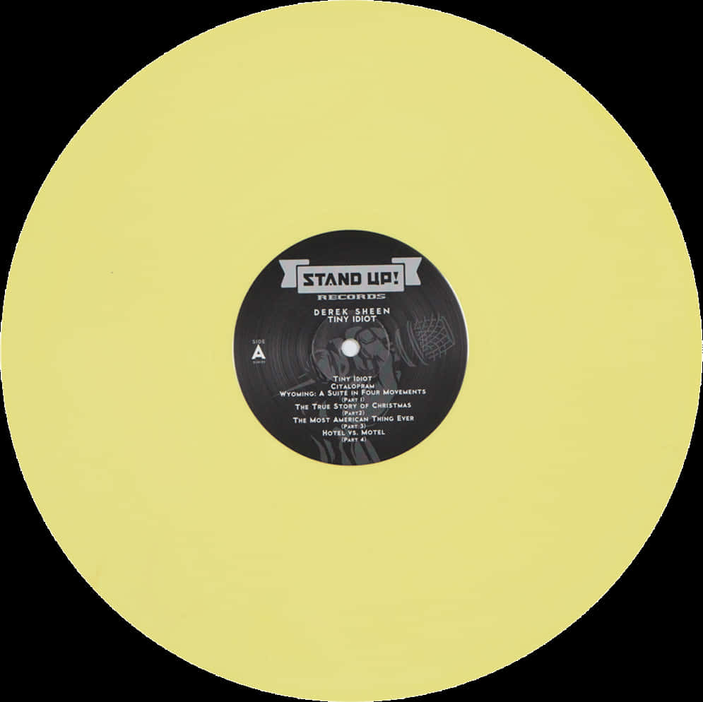 Yellow Vinyl Record PNG Image