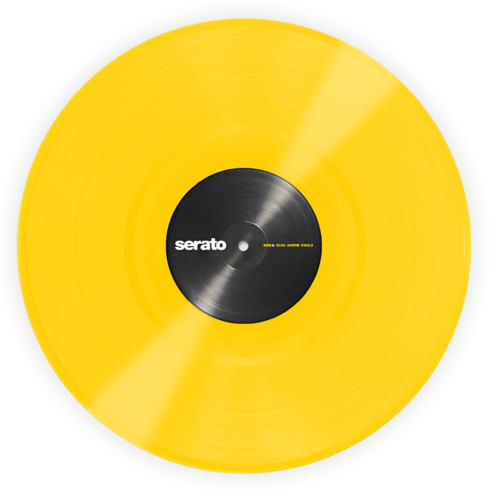 Yellow Vinyl Record Serato PNG Image