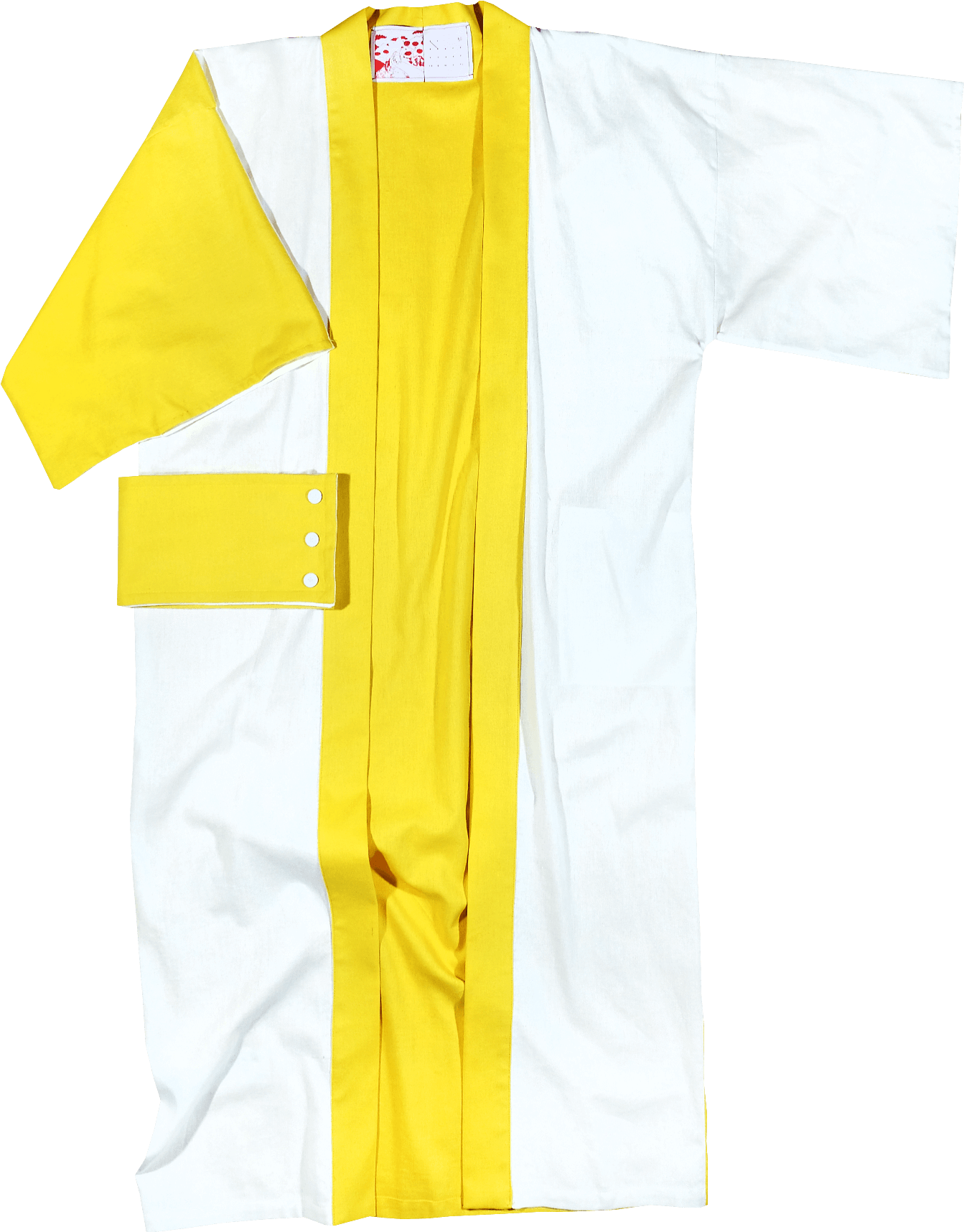 Yellow White Kimono Flatlay PNG Image