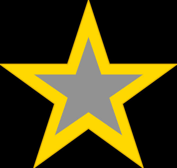 Yellowand Grey Star Logo PNG Image