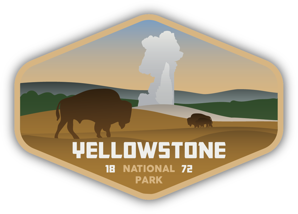 Yellowstone National Park Badge PNG Image