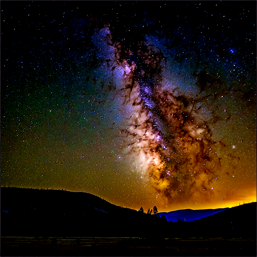 Yellowstone Starry Night Sky Png 06112024 PNG Image