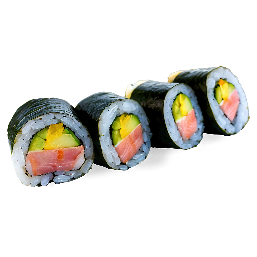 Yellowtail Sushi Roll Png 06282024 PNG Image