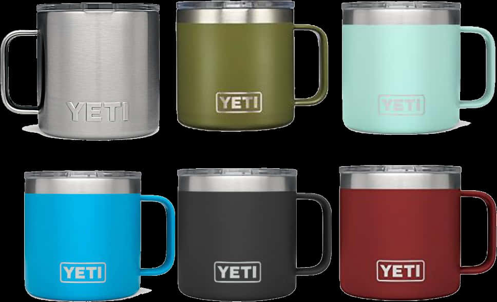 Yeti Tumblers Variety Colors PNG Image