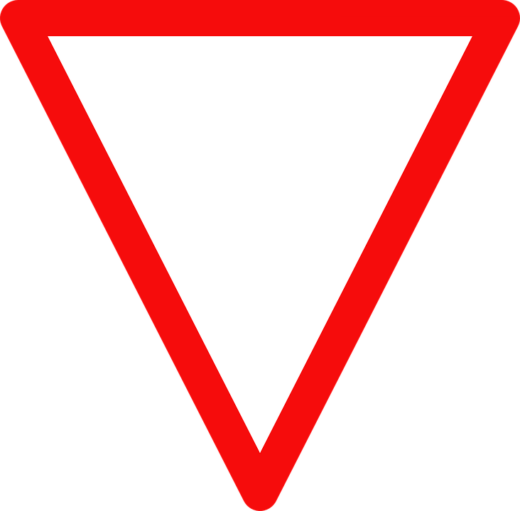 Yield Sign Blank Triangle PNG Image