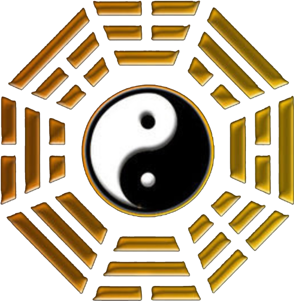 Yin Yang Symbolwith I Ching Bagua PNG Image