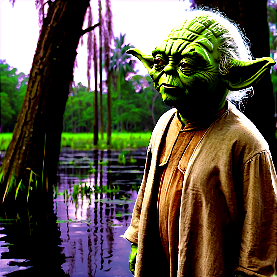 Yoda In Swamp Png Dqn PNG Image