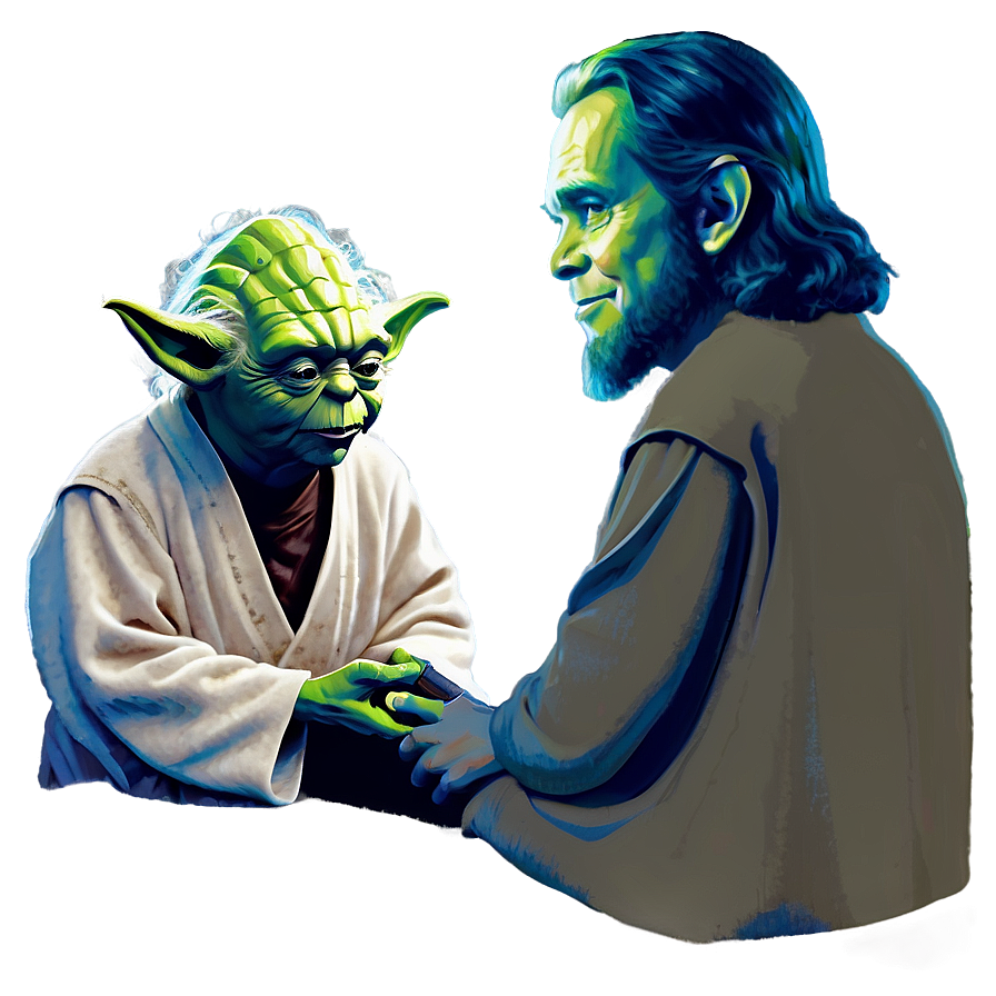 Yoda Teaching Luke Png Nwx PNG Image