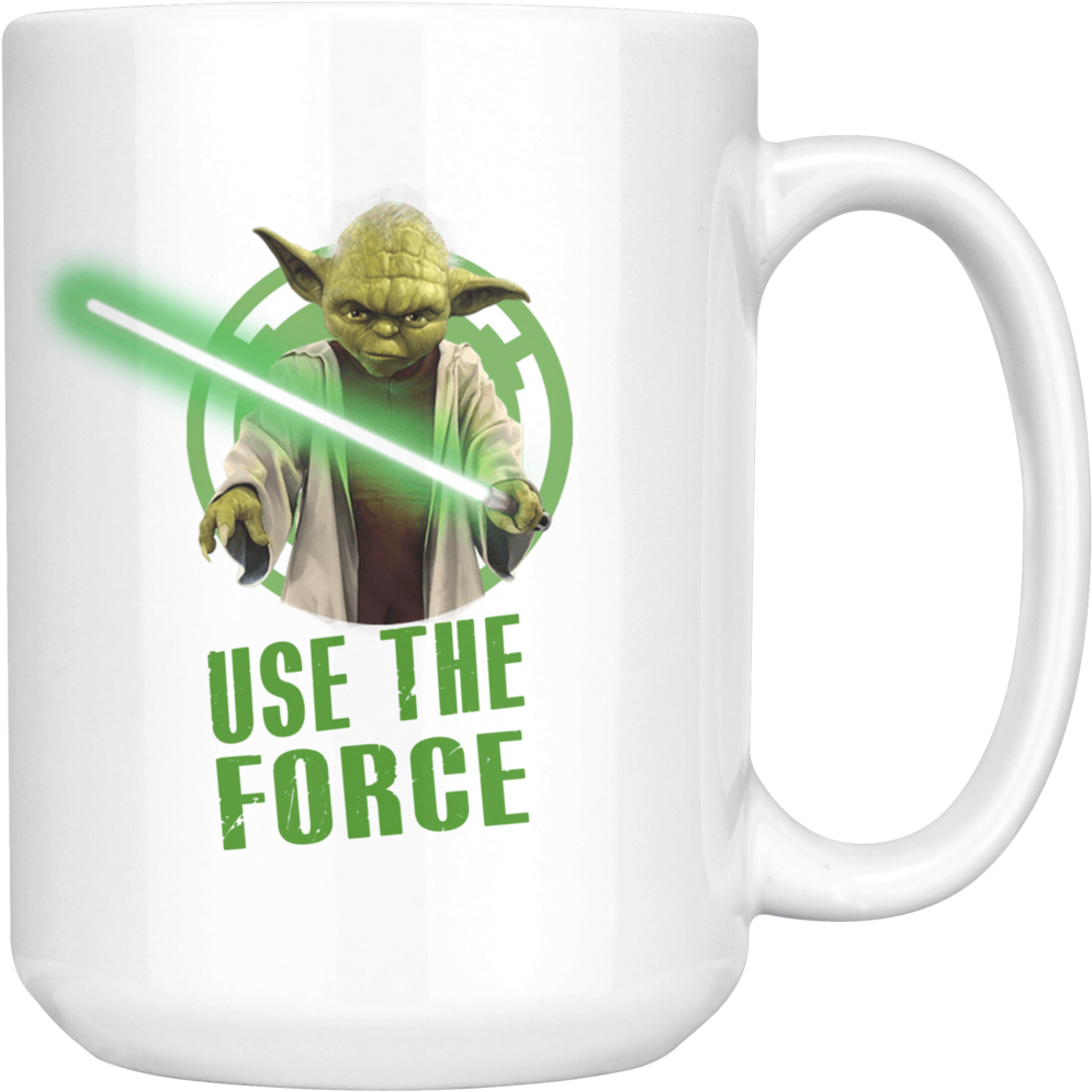 Yoda Use The Force Mug PNG Image