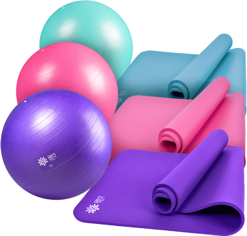 Yoga Equipment Collection PNG Image