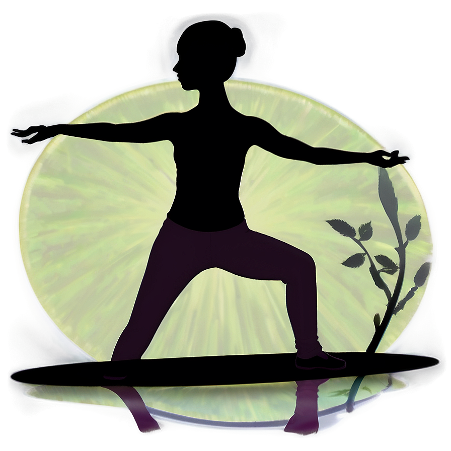 Yoga Person Silhouette Png Str PNG Image