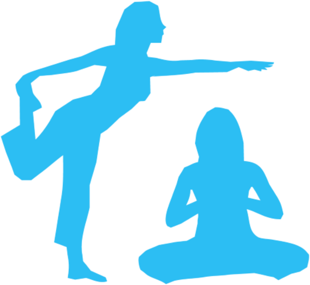 Yoga Pose Silhouettes PNG Image