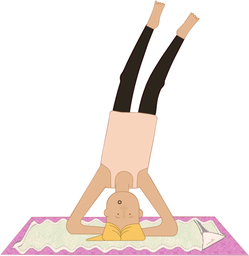 Yoga Shoulderstand Pose Illustration PNG Image