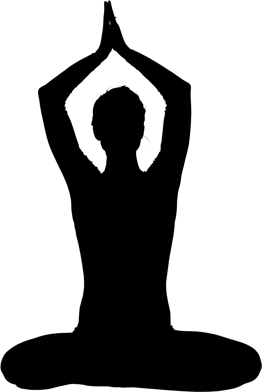 Yoga Silhouette Meditation Pose PNG Image