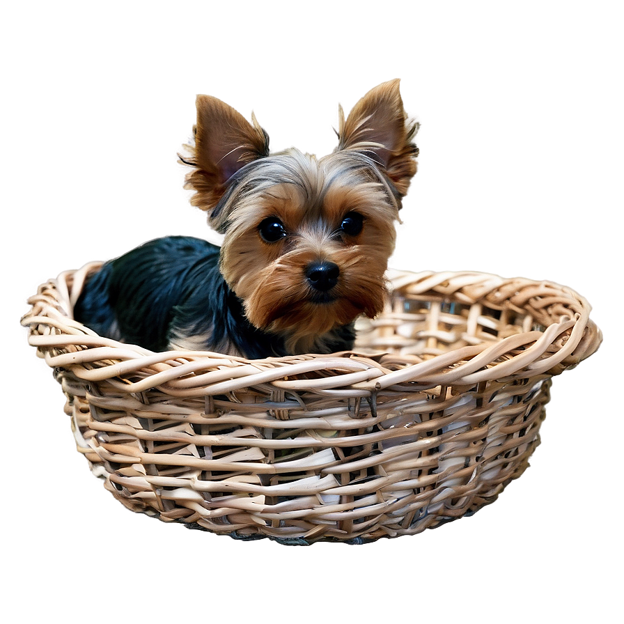 Yorkie In Basket Png Tvy70 PNG Image