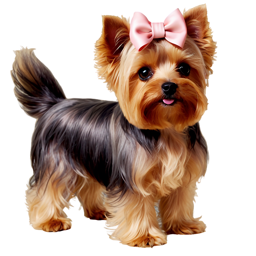 Yorkie With Bow Png Xse34 PNG Image