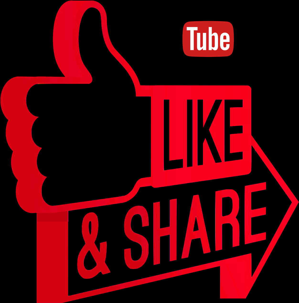 You Tube Likeand Share Graphic PNG Image