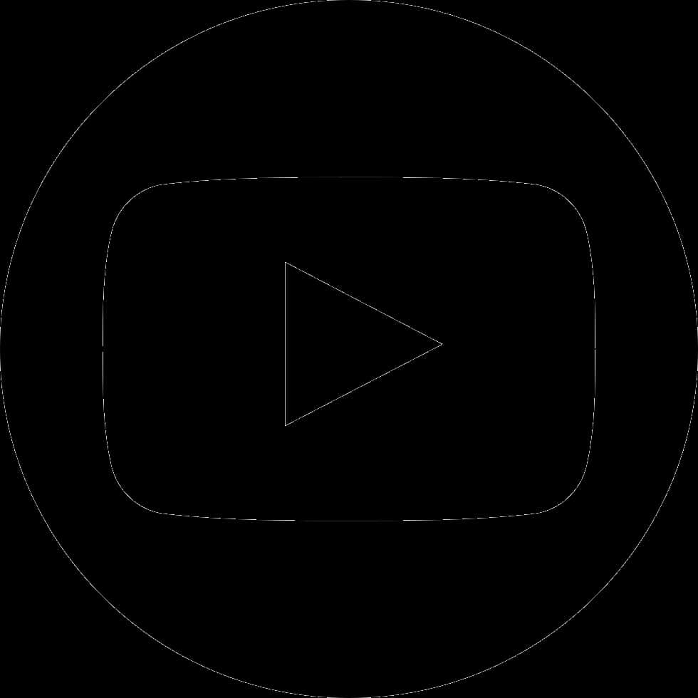 You Tube Logo Blackand White PNG Image