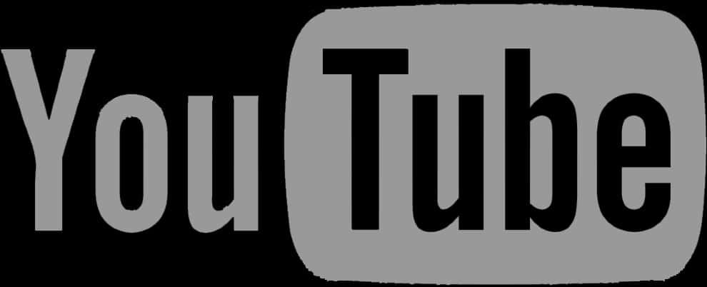 You Tube Logo Blackand White PNG Image