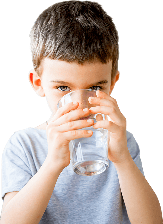 Young Boy Drinking Water PNG Image