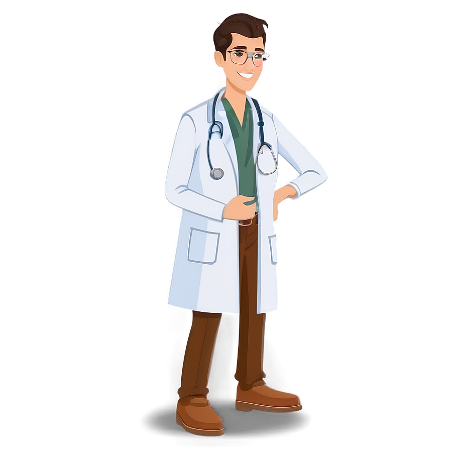 Young Doctor Cartoon Character Png Tvt76 PNG Image