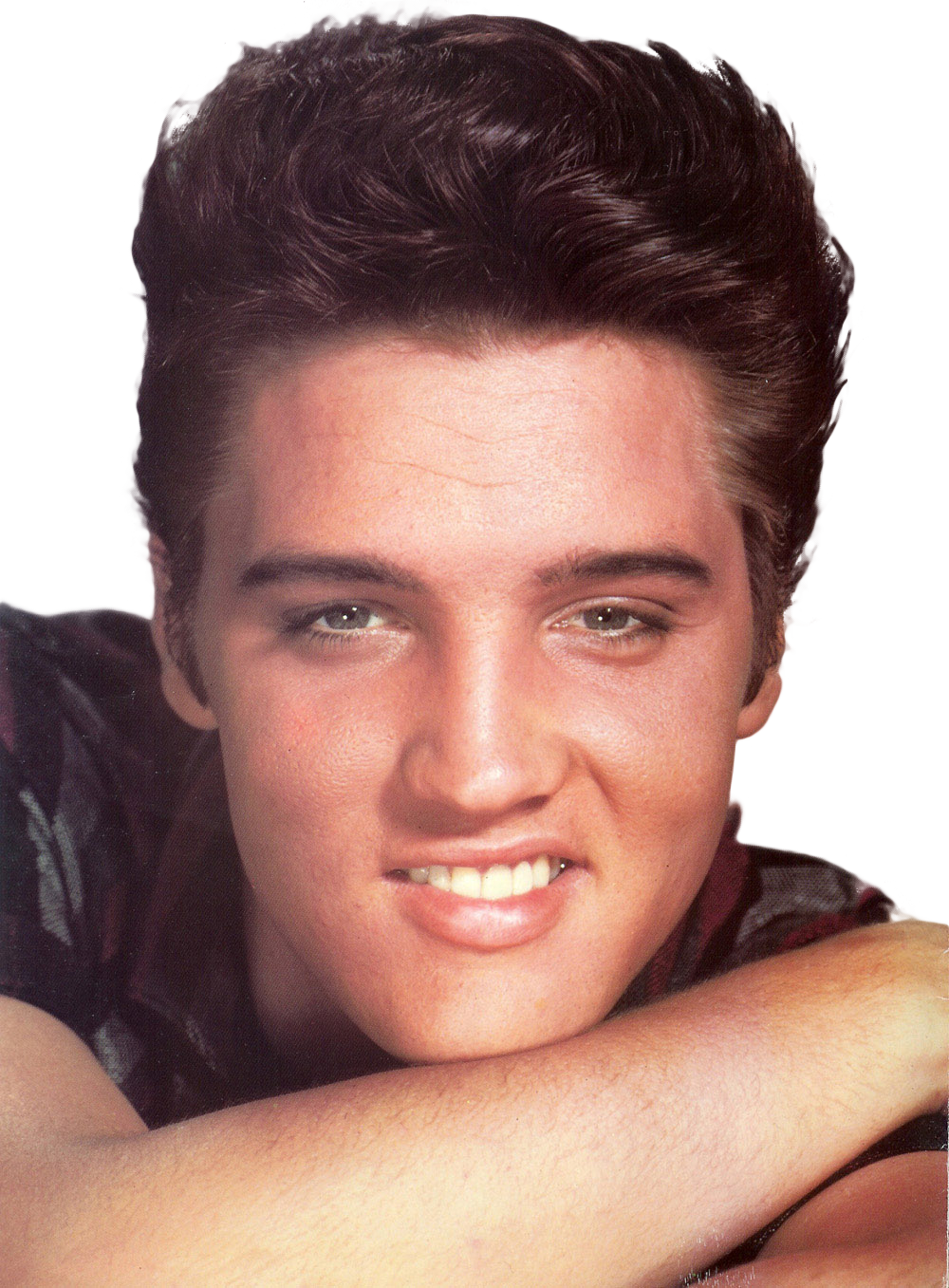 Young Elvis Presley Portrait PNG Image