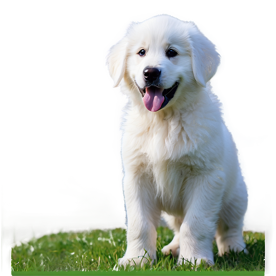 Young Great Pyrenees Puppy Png Mtn27 PNG Image