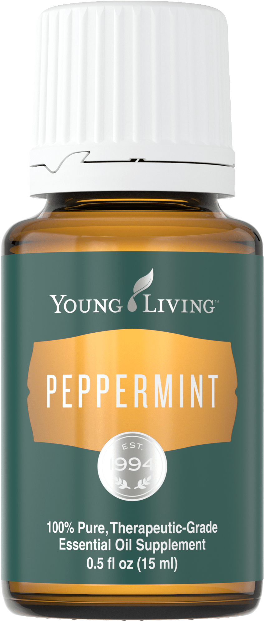 Young Living Peppermint Essential Oil Bottle PNG Image