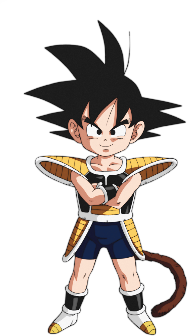 Young_ Saiyan_ Warrior_ Illustration.png PNG Image