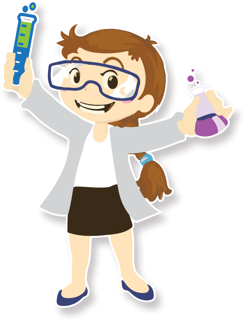 Young Scientist Cartoon Character PNG Image