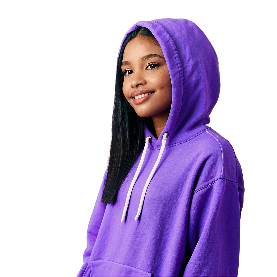 Youthful Purple Hoodie Illustration Png Pfv72 PNG Image