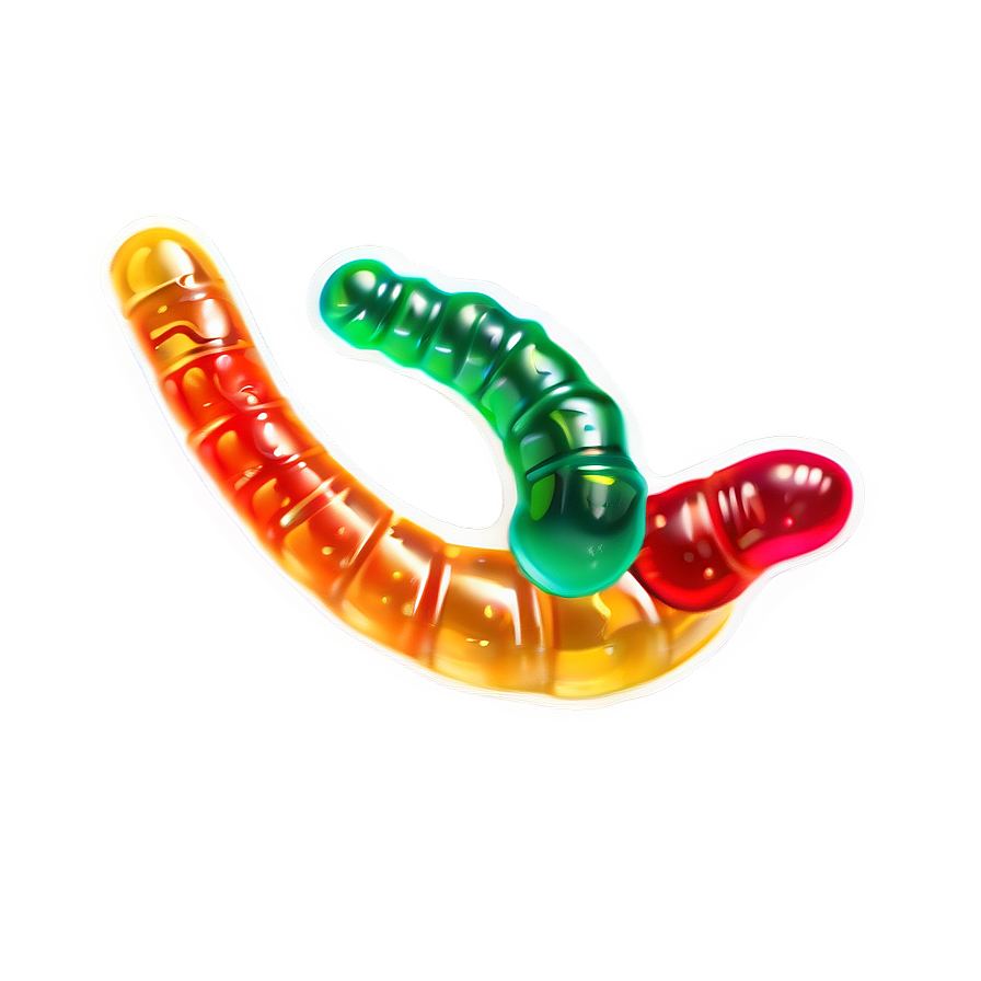 Yummy Gummy Worm Dessert Png Jhd PNG Image