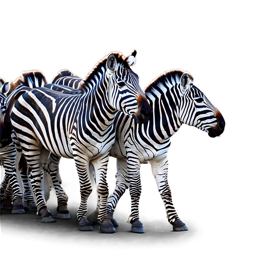 Zebra Herd Safari Png Rdy PNG Image