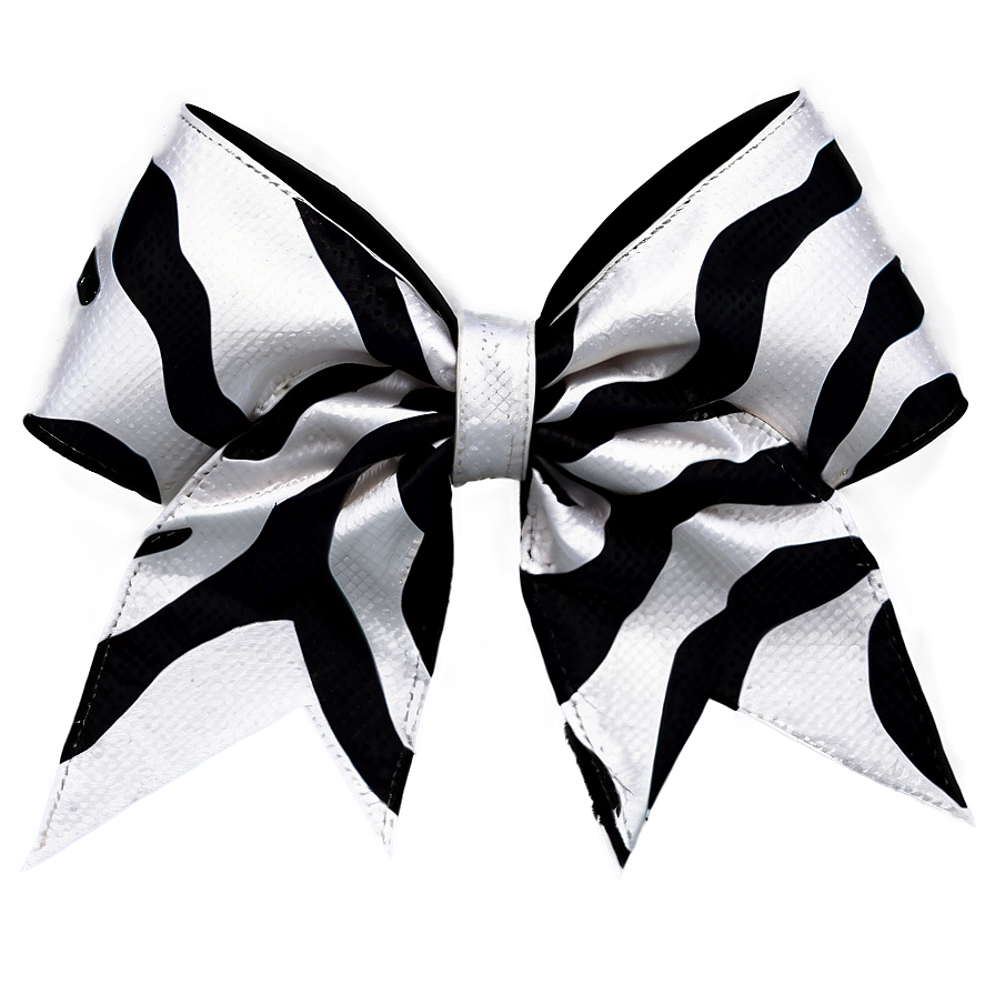 Zebra Print Cheer Bow Png Eky30 PNG Image