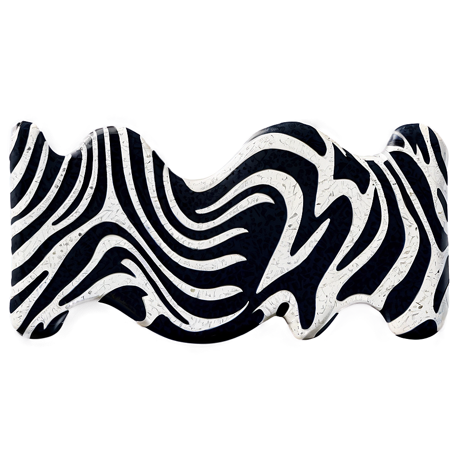 Zebra Print In Abstract Waves Png Big PNG Image